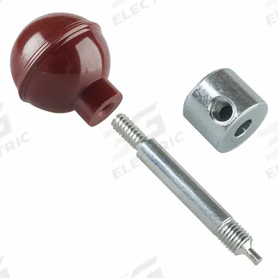 Dayton Handle Assembly: Plastic Knob/Steel Cap/Steel Shaft - Replacement Clamps & Fittings