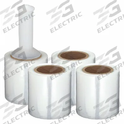 APPROVED VENDOR Stretch Wrap Film: 120 ga Gauge, 5 in Overall Wd, 700 ft Overall Lg, Clear - Reusable Handle Stretch Wrap