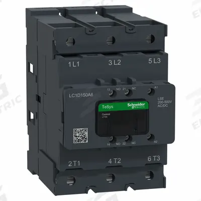 SCHNEIDER Contactor: Non-Reversing, 3 Poles, 3NO Contacts, 150 A - Non-Reversing IEC Contactors
