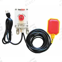 SUMP ALARM High Water Alarm: High Level, 120V AC, Auto/Manual, 90 dB, Audio/Visual, 1 Alarm Inputs (MPN SA-120V-1L-33). Key specifications — Brand: SUMP ALARM; Nameplate Voltage: 120V AC; Manufacturer Part Number: SA-120V-1L-33; Switch Type Included: Tether Float; Battery Backup: No.