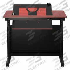 VERSADESK Standing Desk: Cherry, Wood, 36 in Overall Wd, 30 in Overall Dp, 36 in Max Desktop Ht (MPN RST3630-BC). Key specifications — Frame Color: Black; Frame Material: Laminate; Brand: VERSADESK; Desktop Color: Cherry; Desktop Material: Wood.