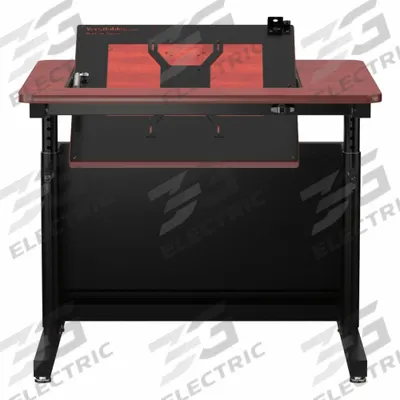 VERSADESK Standing Desk: Cherry, Wood, 36 in Overall Wd, 30 in Overall Dp - Manual Adjustable-Height Desks