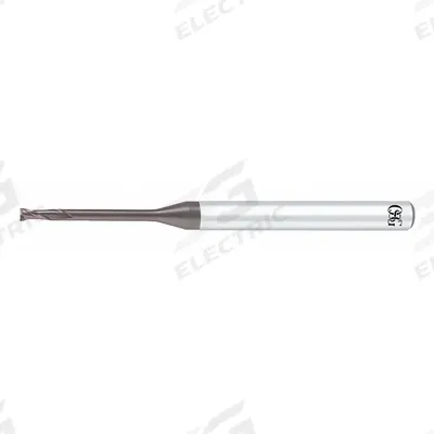 OSG Corner Radius End Mill: Carbide, WXS Coated, 2 Flute, 2 mm Mill Dia, 1.6 mm LOC - Pencil-Neck Carbide Corner-Radius End Mills for Hardened Materials