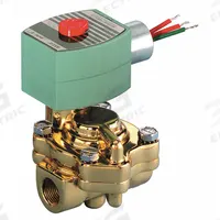 REDHAT Solenoid Valve: 2-Way, Normally Open, 3/4 in Pipe Size, 120V AC, Diaphragm and Piston (MPN 8220G095). Key specifications — Coil Enclosure: Without Junction Box; Pipe Size: 3/4 in; Voltage: 120V AC; Brand: REDHAT.