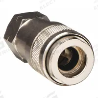 AIGNEP USA Quick Connect Hose Coupling: 3/8 in Body Size, 1/2 in Hose Fitting Size, Sleeve, FNPT (MPN 80195-08). Key specifications — Thread Size: 1/2" -14; Coupling Locking Type: Sleeve; Brand: AIGNEP USA.