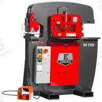 EDWARDS Ironworker: 230V AC /Three-Phase, 4 Stations, 55 Tonf Hydraulic Force, 23 A Current (MPN ED9-IW55-3P230-A). Key specifications — attr69797: Punch; attr67058: 5⁄8 in; attr66073: ED9-IW55-3P230-A; attr66076: EDWARDS.
