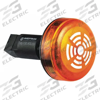 WERMA Buzzer: 24V DC, 1 15/16 in Overall Wd, 2 29/32 in Overall Lg, 2 29/32 in Overall Ht - Buzzer Alarms with Steady Light