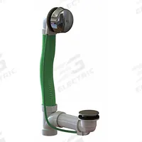 WATCO Bathtub Drain: Plastic, Chrome, 2 7/8 in Overall Dia, 28 in Overall Ht, Pop Up, Socket Weld (MPN 928-CA-PVC-CP). Key specifications — Color: Silver; Includes: Test Plug; Connection Type: Socket Weld; Material: Plastic.