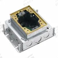 HUBBELL WIRING DEVICE-KELLEMS Floor Box: Rectangular, 39.5 cu in Capacity, Cover Included (MPN FB2421). Key specifications — For Conduit Sizes: (2) 3/4 in to 1-1/4 in; Brand: HUBBELL WIRING DEVICE-KELLEMS; Includes Cover: Cover Included.