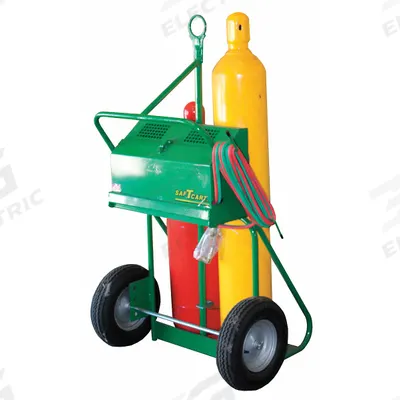 SAFTCART Cylinder Hand Truck: 780 lb, Side by Side, 2 Cylinder - Welding Cylinder Hand Trucks