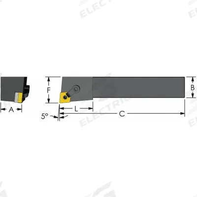 ULTRA-DEX USA Indexable Turning and Profiling Tool Holder: MCLNL 20-5D (MPN 974-000-070) - Indexable Turning & Profiling Toolholders