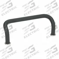 JW WINCO Pull Handle: Threaded Holes, Steel, Black, 4.72 in Mounting Hole Center to Center, 0.39 in (MPN 425.1-10-120-SW). Key specifications — Screw Size: M5; Brand: JW WINCO; Color: Black.