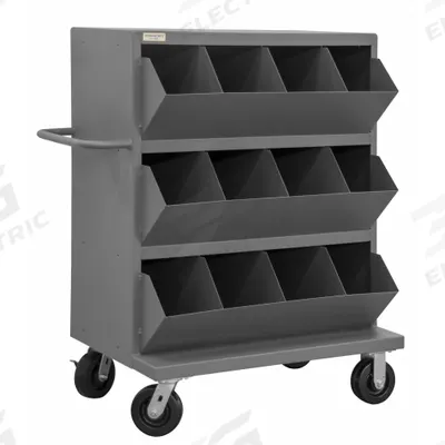 APPROVED VENDOR Mobile Storage Bin: 36 in x 24 in x 49 1/4 in, 12 Compartments - Mobile Stacking Bin Units