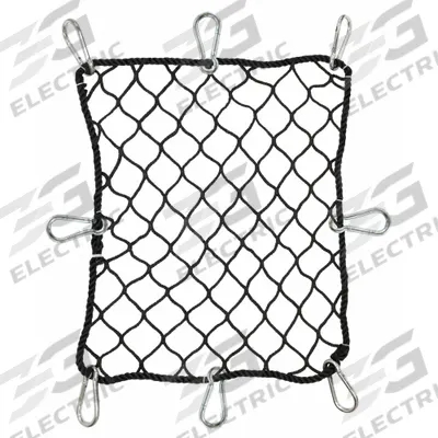 US NETTING Safety Netting System: 2 3/4 in Mesh Size, Perimeter Netting, Black, 40 ft Lg - Perimeter Safety Netting for Workers & Debris
