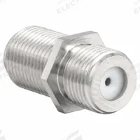 POWER FIRST Audio/Video Adapter: (1) F-Type Female x (1) F-Type Female Adapter, Max. 1,000 MHz (MPN 5LR24). Key specifications — Product Type: Audio/Video Adapter; Manufacturer Part Number: 5LR24; Color: Silver; Brand: POWER FIRST; End 1 Connection Type: F-Type Female; End 2 Connection Type: F-Type Female.