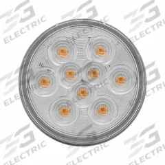 MAXXIMA Amber grommet-mounted 4'': LED, Turn Signal Light, Clear, Round, 4 5/16 in Overall Dia, IP67 (MPN M42339YCL). Key specifications — Standards: DOT/SAE J222, J2261; Electrical Connection: PL-3 Connector; Brand: MAXXIMA; Installation Type: Permanent; Lens Color: Clear; Mount Type: Grommet; Lighting Technology: LED; Light Type: Turn Signal Light.