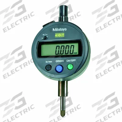 MITUTOYO Calibrated Indicator: 0 in to 0.5 in /0 in to 12.7 mm, Inch/Metric - Digital Indicators with Back Lug