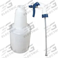 IMPACT Trigger Spray Bottle: 24 oz Container Capacity, Stream, Clear, Blue, 8 1/8 in Dip Tube Lg (MPN 5024WG/5802DZ-AS004). Key specifications — Imprinting: No Imprinting; Bottle Color: Clear; Sprayer Color: Blue; Graduation Markings: Yes; Legend: Trigger Spray Bottle; Brand: IMPACT; Product Type: Trigger Spray Bottle.
