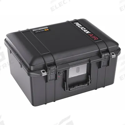 PELICAN Protective Case: 13 in x 17 3/8 in x 9 3/4 in Inside, No Foam, Black, Stationary - Lightweight Suitcase-Style Cases