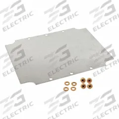 HAMMOND Inner Panel: Back Panel Panel, 9.21 in Overall Ht, 7.24 in Overall Wd, Steel, Galvanized (MPN 1590ZGRP233PL). Key specifications — Panel Style: Back Panel; Brand: HAMMOND; Finish: Galvanized; Manufacturer Part Number: 1590ZGRP233PL; Material: Steel.
