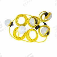 SOUTHWIRE String Light: LED, Corded, String Light, 50 ft Power Cord Lg, 8.6 in String Overall Lg (MPN 7174SW). Key specifications — attr564215: Straight Blade; attr564191: Polycarbonate; attr564187: Built-In; attr564159: SOUTHWIRE; attr564165: SJTW; attr564166: 18 AWG; attr564190: String Light; attr564196: LED.