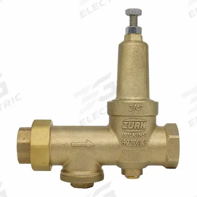 WILKINS Pressure Reducing Valve: FNPT x FNPT, 3/4 in Pipe Size, Brass, 60 psi to 125 psi - Standard Capacity Water Pressure Regulators