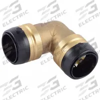SHARKBITE Push-Fit Elbow Fitting: 1 1/4 in Pipe x 1 1/4 in Pipe Size, Brass, Coupling, Swivel (MPN UXL0235). Key specifications — Brand: SHARKBITE.
