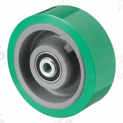 APPROVED VENDOR Caster Wheel: 8 in Wheel Dia., 3 in Wheel Wd, Polyurethane - Polyurethane Tread on Iron Core Wheels