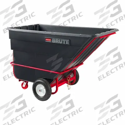 RUBBERMAID COMMERCIAL PRODUCTS Tilt Truck: 40.5 cu ft, 2,100 lb, 92 in L x 44 in W x 51 in H - Towable Steel-Reinforced Plastic Tilt Trucks