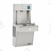 ELKAY Drinking Fountain with Bottle Filler: On-Wall, 38 13/16 in Ht, 18 in Dp, 18 5/8 in Overall Wd (MPN VRCDWSK). Key specifications — Housing Color: Gray; Brand: ELKAY; Vandal Resistant: Vandal Resistant; Housing Material: Stainless Steel; Refrigeration: Non-Refrigerated.