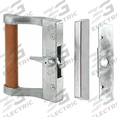 PRIME-LINE Sliding Door Lock: 4 in Lg, 2 in Wd - Recessed Handles for Sliding Doors
