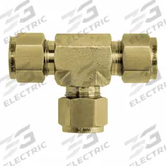 BRENNAN INDUSTRIES Compression Tee Fitting: 1/4 in OD x 1/4 in OD x 1/4 in OD Size, Brass (MPN N2603-04-04-04-B). Key specifications — Compatible Fitting Brands: Hy-Lok; Brand: BRENNAN INDUSTRIES; Series: N2603.