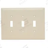 LEGRAND Wall Plate: Toggle, 3 Gang, Brown, Jumbo Size (MPN TPJ3LA). Key specifications — Brand: LEGRAND; Material: Nylon.