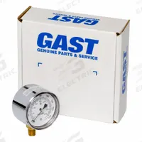 GAST Blower Relief Valve: Pressure, 2.68 in Outside Dia, 1/4 in (M)NPT Inlet Size (MPN AE133). Key specifications — attr49959: AE133; attr49962: GAST; attr49968: 33K808; attr49969: R6P355A.
