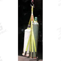 LIFT-ALL Gas Bottle Sling: Metal, 1,000 lb Wt Capacity, For 12 in Min. to Max. Drum Dia, Rim, Yellow (MPN GBS2N). Key specifications — Color: Yellow; For Drum Material: Metal; Grip Location: Rim; Material: Nylon; Brand: LIFT-ALL.