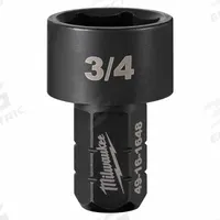 MILWAUKEE Impact Socket: SAE, 3/4 in Socket Size, 6-Point, Short, 1 41/64 in Overall Lg, Black Oxide (MPN 49-16-1648). Key specifications — attr1215501: MILWAUKEE; attr1215515: Black Oxide; attr1215518: 3/4 in.