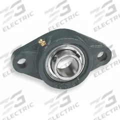 DAYTON 2 Bolt Flange Bearing: Radial Ball, 1 3/4 in Bore, Cast Iron, Set Screws, 7 1/16 in Lg (MPN 3FCW2). Key specifications — Bore Type: Cylindrical; Brand: DAYTON; Lubricant Material: NLGI #2 Equivalent; Mounting Bolt Size: 9/16 in; Split Housing: Not Split; System of Measurement: Inch.