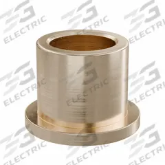 Flanged Sleeve Bearing: Bronze, SAE 841, 15 mm Bore, 21 mm OD, 20 mm Lg, -35°F to 300°F, 10 PK (MPN FFM1521-20B). Key specifications — System of Measurement: Metric; Material Grade: SAE 841; Flange Type: Flanged; Brand: OILITE.