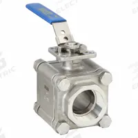 APPROVED VENDOR Manual Two-Way Ball Valve: 2 in, CF8M Stainless Steel, Straight Valve Body, PTFE (MPN G-S3P2K-200). Key specifications — Brand: APPROVED VENDOR; Handle: Locking Lever.