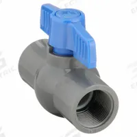 APPROVED VENDOR Manual Two-Way Ball Valve: 3/4 in, PVC, Straight, FIP x FIP, Full Port Ball Port (MPN 107-134-NPG). Key specifications — Brand: APPROVED VENDOR; Handle: Tee.