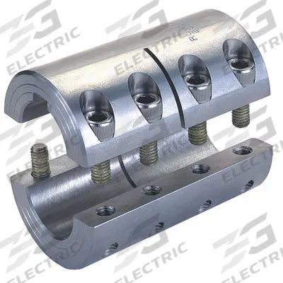 RULAND MANUFACTURING Rigid Shaft Coupling: 1 7/16 in Bore Dia 1, 1 in Bore Dia 2, Round Keyed - Two-Piece Rigid Shaft Couplings