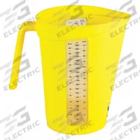 VIKAN Measuring Cup: Dry/Liquid, 67.6 fl oz Capacity, Polypropylene, Yellow, 5 1/2 in Overall Lg (MPN 60006). Key specifications — Dry/Liquid: Dry; Material: Polypropylene; Color: Yellow; Brand: VIKAN; NSF Certified: No; Graduation Subdivisions: 100 ml.