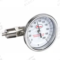 DWYER Dial Thermometer: 0°F to 200°F, ±2%Full Scale Accuracy, 4 in Stem Lg, 3 in Dial Dia (MPN BTLS340101). Key specifications — Accuracy: ±2 % Full Scale; Brand: DWYER.