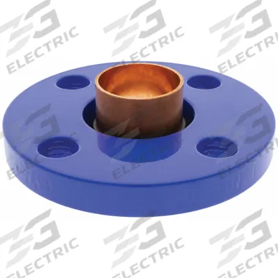 NIBCO Sweat Fitting Adapter: 1 1/4 in CTS x 1 1/4 in Pipe, Cup x Flange - Low-Lead Cast Copper & Bronze Tube Flanges