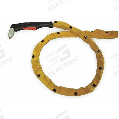 THERMAL DYNAMICS Plasma Torch Cable Cover: 50 ft L, Leather, Snaps - Plasma Torch Cable Covers