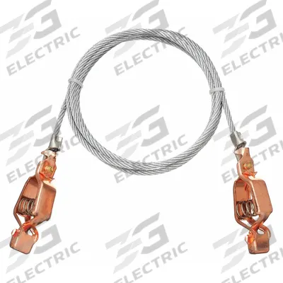 APPROVED VENDOR Bonding and Grounding Wire: (2) Alligator Clips, 5 ft, Uninsulated - Terminated Bonding & Grounding Wires