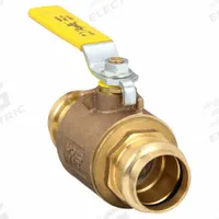 APOLLO Manual Two-Way Ball Valve: 1 1/2 in, Bronze, Straight, Press x Press, Full Port, Two-Piece (MPN 77W10701A). Key specifications — Brand: APOLLO; Handle: Lever.