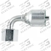 PARKER Hydraulic Crimp Fitting: Steel x Steel, 90° Elbow, -4 For Hose Dash Size, Female x Genderless (MPN 1C543-6-4). Key specifications — Fitting Gender: Female x Genderless; Fitting Connection Type: Metric x Crimp; Brand: PARKER; Thread Size: M12-1.5; For Hose Dash Size: -4.