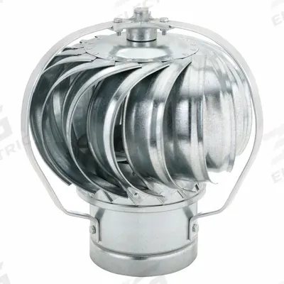 EMPIRE Wind-Driven Turbine Exhaust Ventilator: 12 3/4 in Head Dia, 6 in Throat Dia - Wind-Driven Turbine Fans