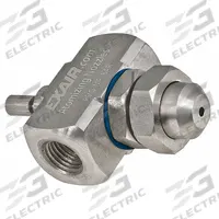 EXAIR Atomizing Spray Nozzle: Pressure, 2.8 scfm, Narrow Angle Round, 1/4 in FNPT, FNPT (MPN AN1040SS). Key specifications — Flow Rate: 2.8 scfm; Spray Pattern @ 15 In.: Narrow Angle Round; Material: Stainless Steel; Mix Type: Internal; Brand: EXAIR.